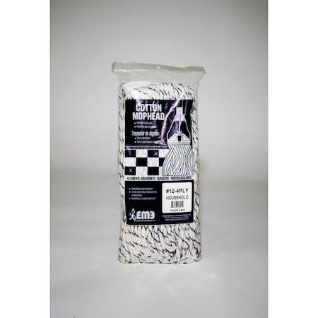 Elite Mops & Brooms Elite Mops and Brooms No 12 Cut End Cotton Mop Refill 1 pk 102-4PLY-#12